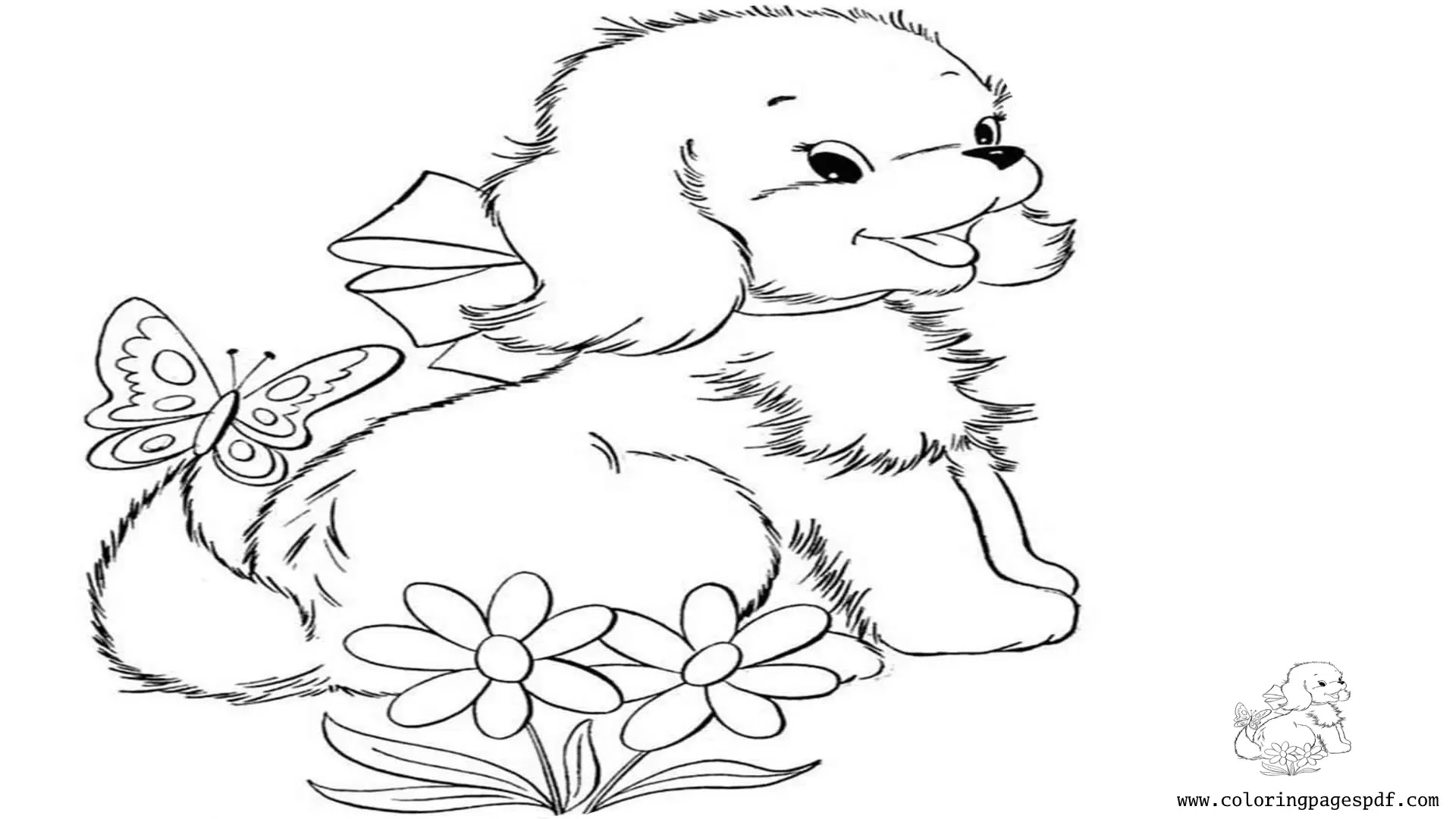Coloring Pages Of A Puppy With Nice Hair