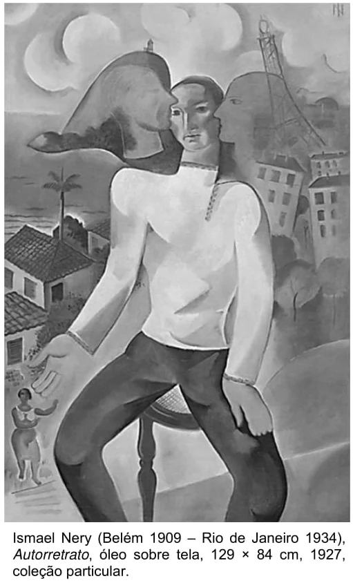 Ismael Nery (Belém 1909 – Rio de Janeiro 1934),  Autorretrato, óleo sobre tela, 129 × 84 cm, 1927,  coleção particular