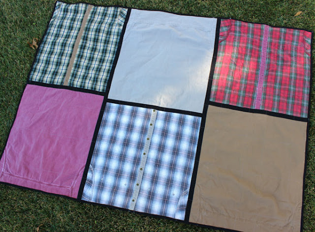 quilt from men's shirts