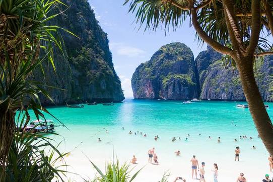 One out of the most beautiful beaches in the world is Maya Bay Beach.