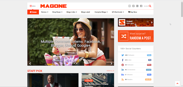 Download MagOne Blogger Template