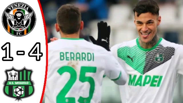 Venezia vs Sassuolo 1-4 / Domenico Berardi Goals and Extended Highlights / Serie A 
