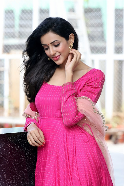 Actress Riya Suman Looking Beautiful In Pink Dress 16