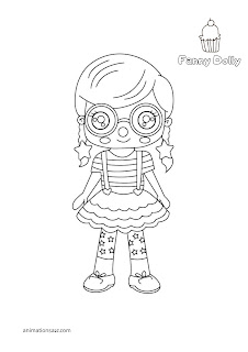 coloring pages cute girls costumes