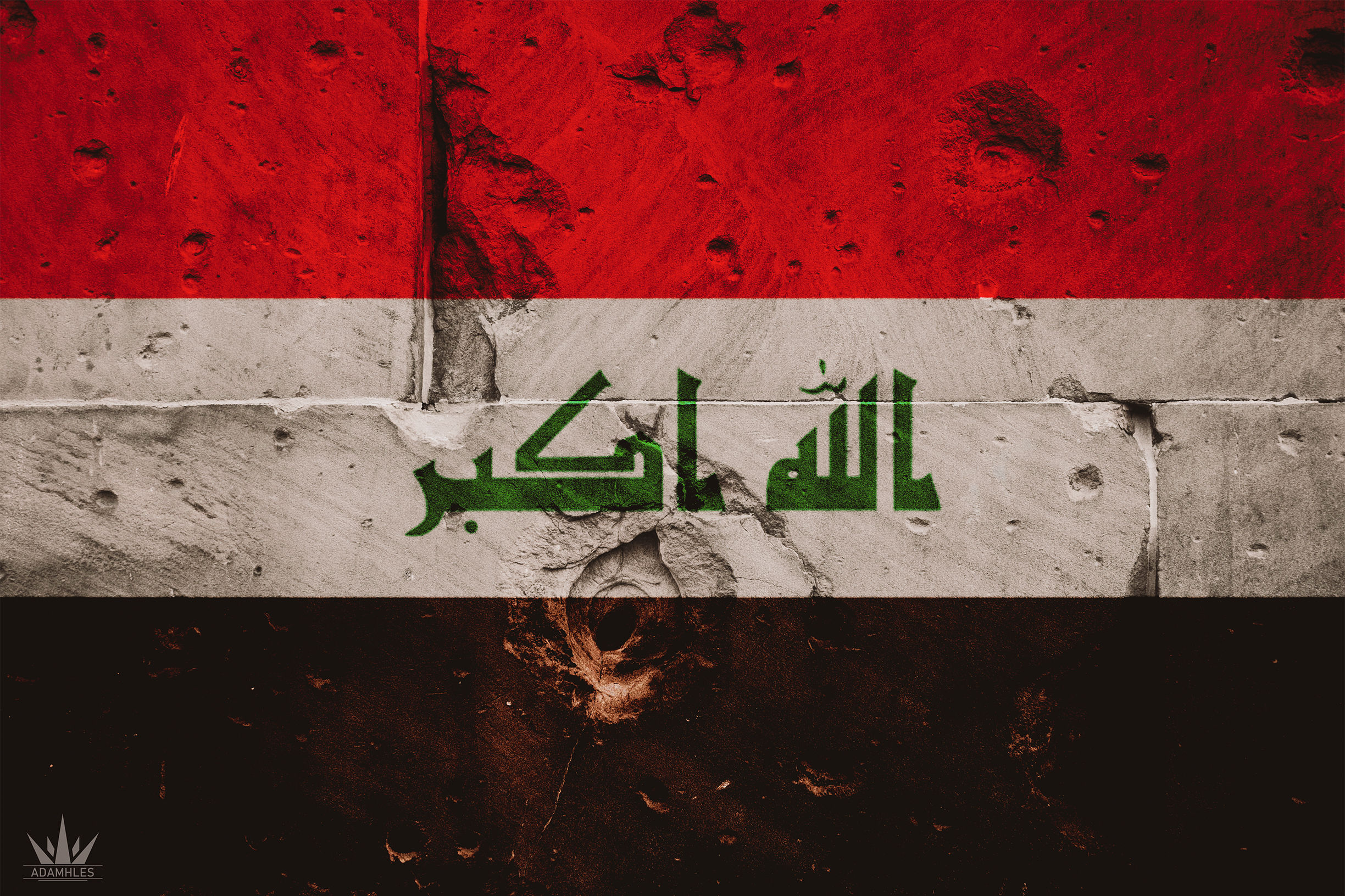 تحميل علم العراق على الجدار Iraq Flag On The Wall