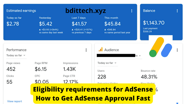 How to Get AdSense Approval Fast | Eligibility requirements for AdSense
