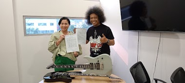 Puguh Kribo di Endorse Gitar Merek LTD-ESP Dari PT. Sonido Musica Indonesia 