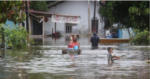 Inilah dalam 22 desa di kotim kalteng terendam banjir, tinggi air yang telah mencapai 1 meter