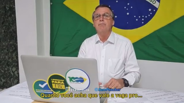 Vídeo: 'Quanto acha que vale vaga pra o STF?', pergunta Bolsonaro sem saber que estava em live