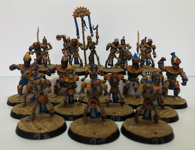 Tomb Kings Blood Bowl Team Back Rows Painted