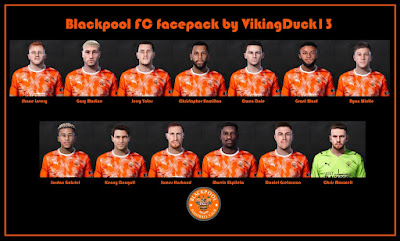 PES 2021 BlackPool FC Facepack by VikingDuck13