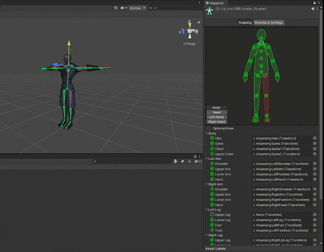 Adding the leg bone to the avatar