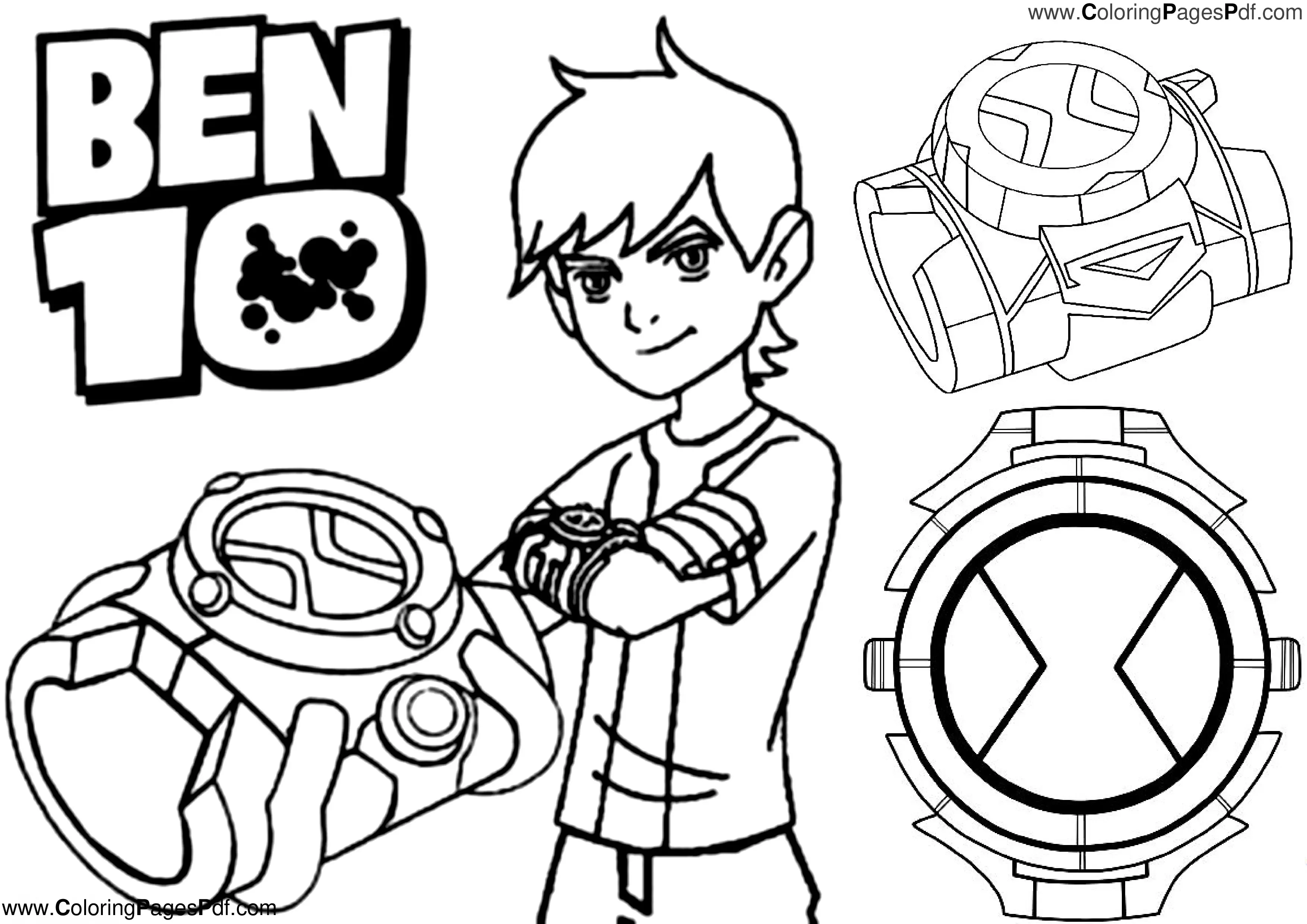 Ben 10 Omnitrix coloring pages