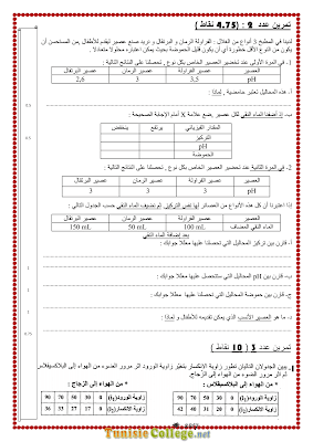 تحميل فرض تأليفي 2 علوم فيزيائية سنة تاسعة أساسي مع الاصلاح pdf, فرض تأليفي 2  فيزياء سنة 9, تمارين علوم فيزيائية سنة 9 مع الإصلاح physique 9 ème