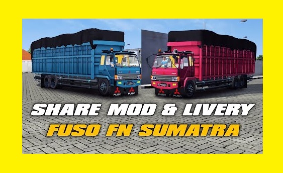 Download Mod bussid Truck Fuso FN Sumatra Download Mod dan Livery Truck Fuso FN Sumatra Terbaru