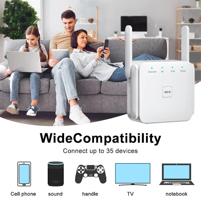 5 Ghz WiFi Repeater Wireless Wifi Extender 1200Mbps Wi-Fi Amplifier 802.11N Long Range Wi fi Signal Booster 2.4G Wifi Repiter