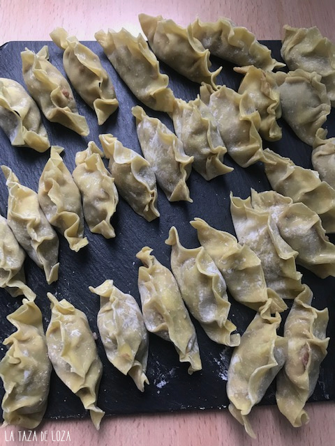 Gyozas listas para cocinar