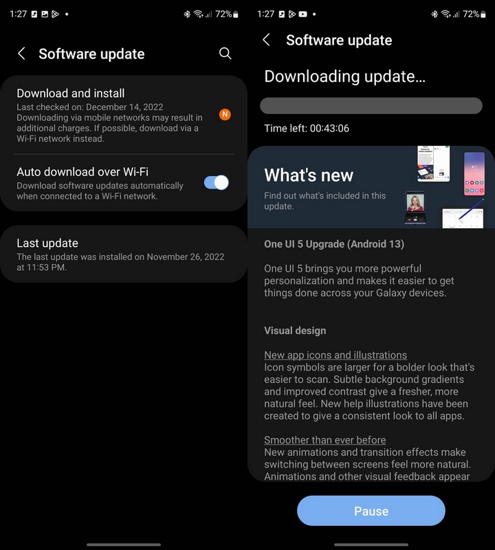 Langkah Update Android 13 dengan One UI 5.0