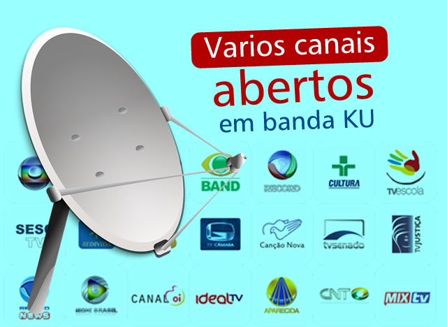 Vários canais livre (tv aberta)  usando antena do tipo Sky