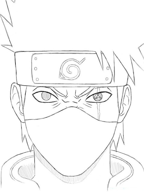 Desenhos do kakashi para colorir