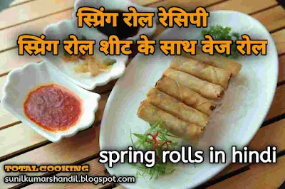 स्प्रिंग रोल रेसिपी | spring rolls in hindi | स्प्रिंग रोल शीट के साथ वेज रोल