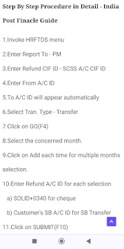 Refund of TDS procedure in finacle - Step by step