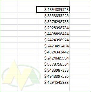 Cara Cepat Menambahkan Tanda Ples, Dollar dan Tanda Lainnya di Depan Angka Pada Kolom Excel.