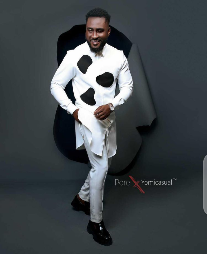 BBNaija Pere looks dashing as he steps out in lovely new outfit (See Photos)