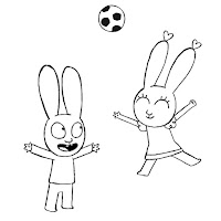 Simon and Lou coloring page