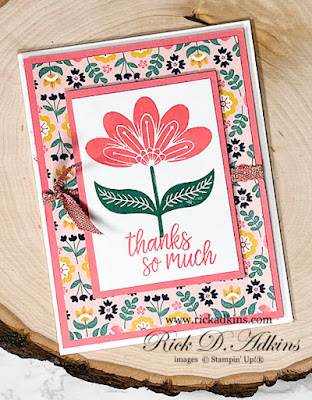I have a fun Thanks so Much card to share today using the Sweet Symmetry Suite Collection from the 2021-2022 Stampin' Up! Annual Catalog.