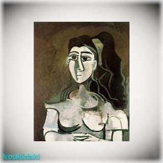 Πίνακας Pablo Picasso (Bust of woman with yellow tape, 1962)