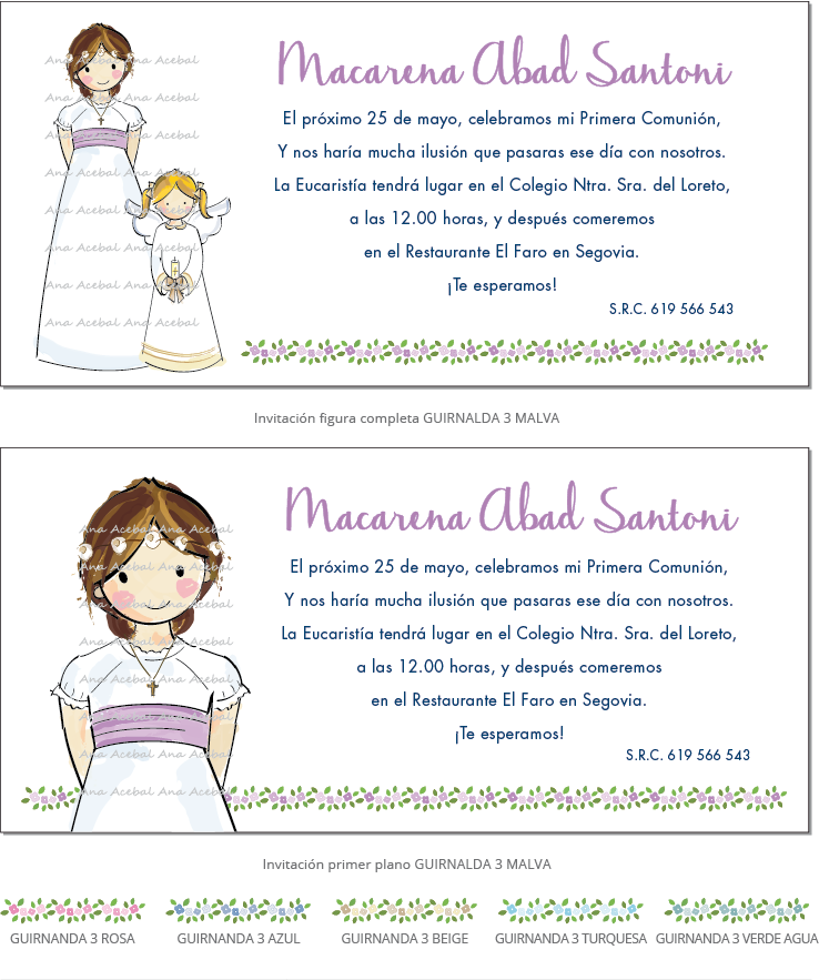 invitaciones primera comunion