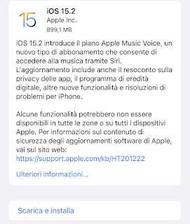 Apple rilascia iOS 15.2 per iPhone e iPad