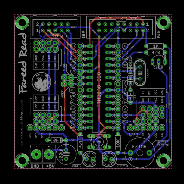 Layout Universal Minimum Sistem Trainer Kit Atmega328