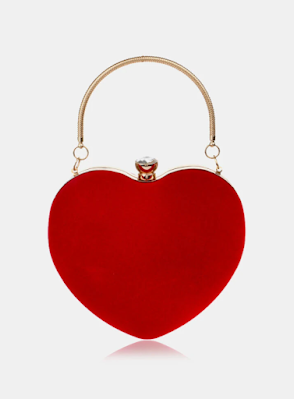 handbags, bags, Clutch, Heart-shaped Clutch Bag,  ladies bag, women, fashion, purses, outfit, luggage, model, fashionable, style, ootd
