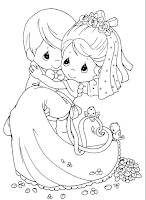 Cute Bride and Groom Coloring Pages