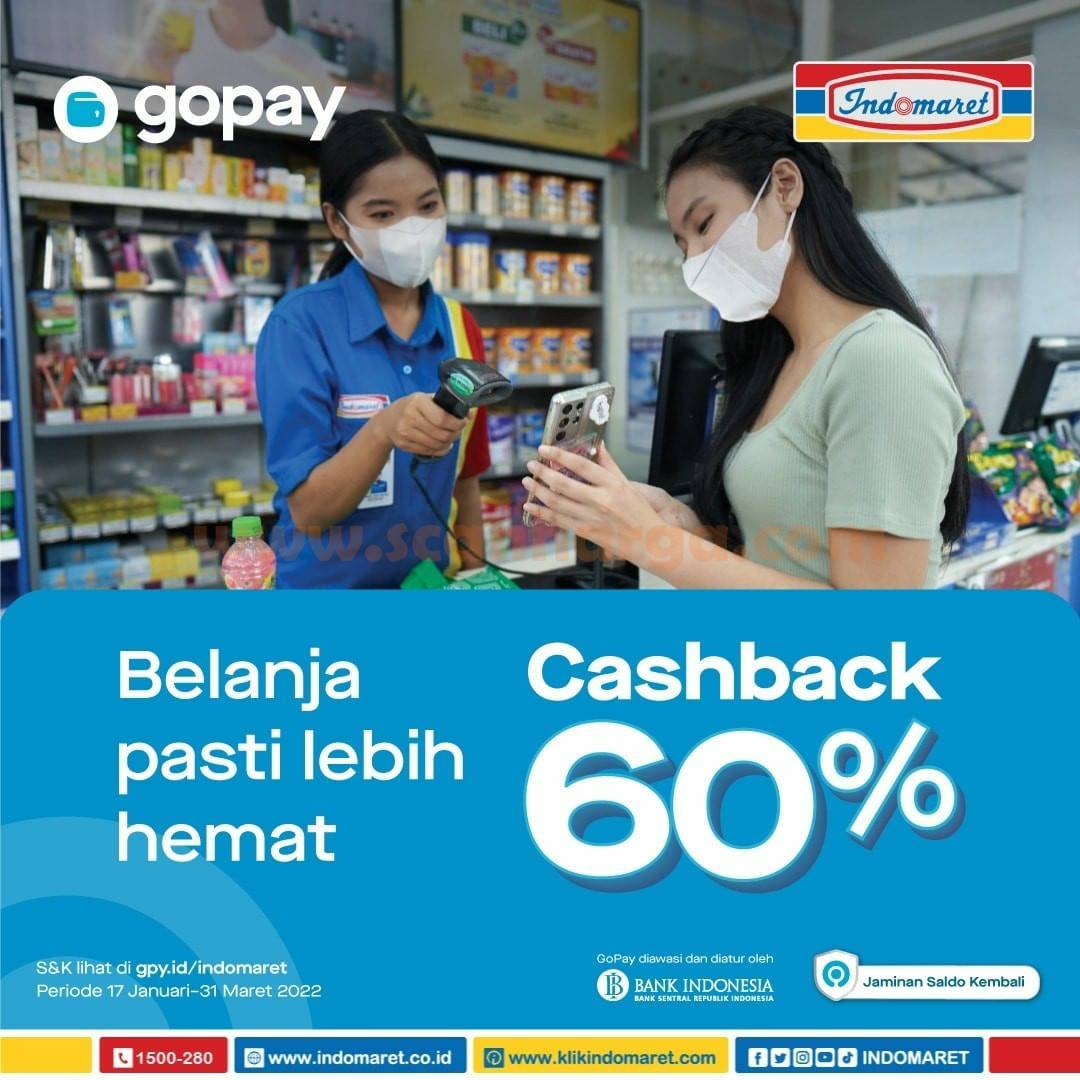 Promo INDOMARET Cashback hingga 60% Pakai GOPAY 2