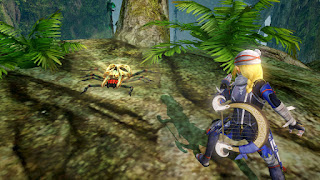 Sheik in front of a Gold Skulltula in Faron Woods