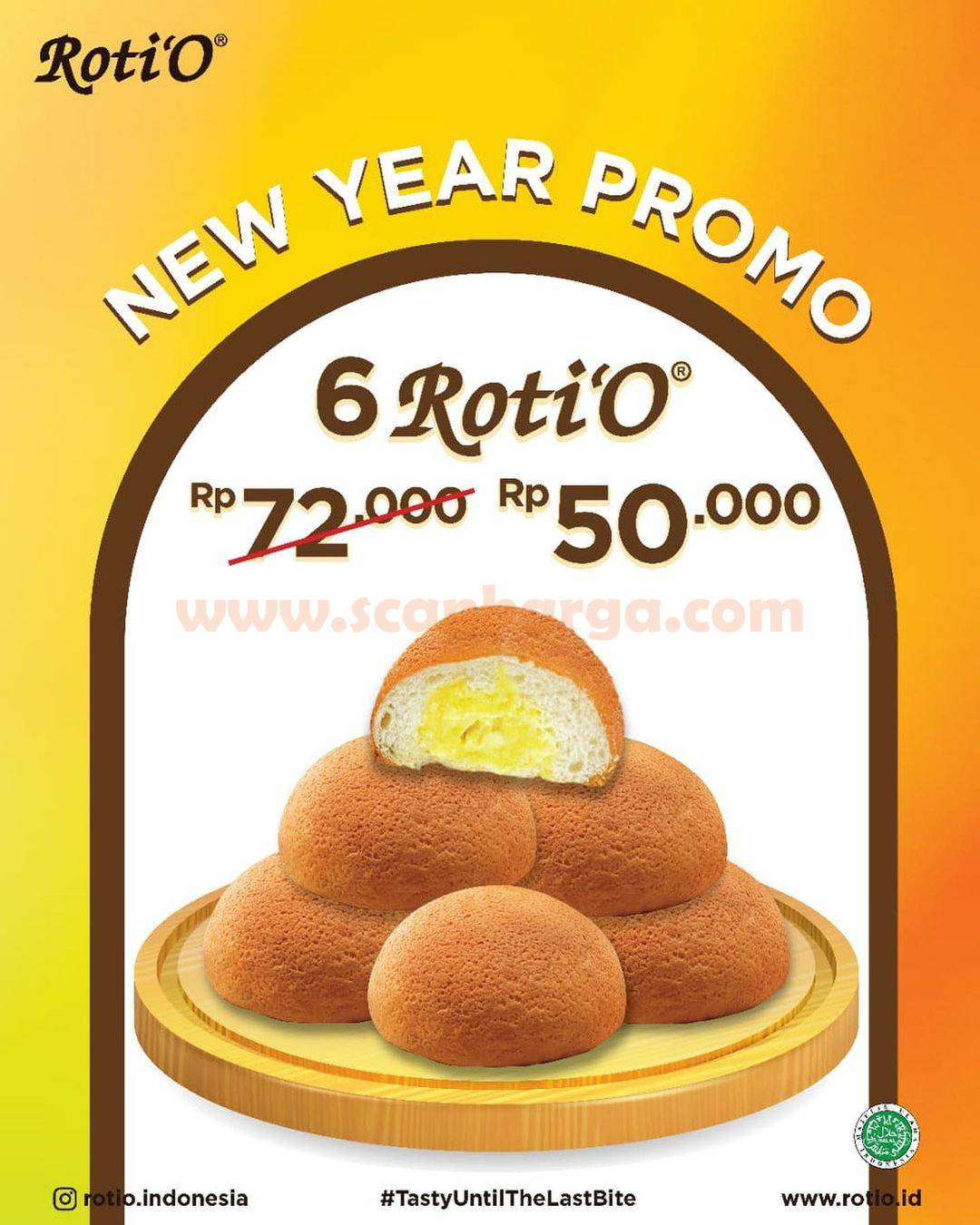 ROTI O Promo New Year Spesial (Tahun Baru) - Beli 6 Roti'O Hanya Rp. 50.000