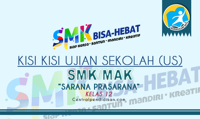 Kisi Kisi Ujian Sekolah (US) Sarana Prasarana SMK Kurikulum 2013, Terbaru