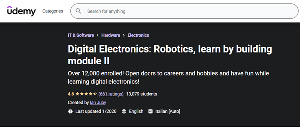 Digital Electronics: Robotics, learn by building module II