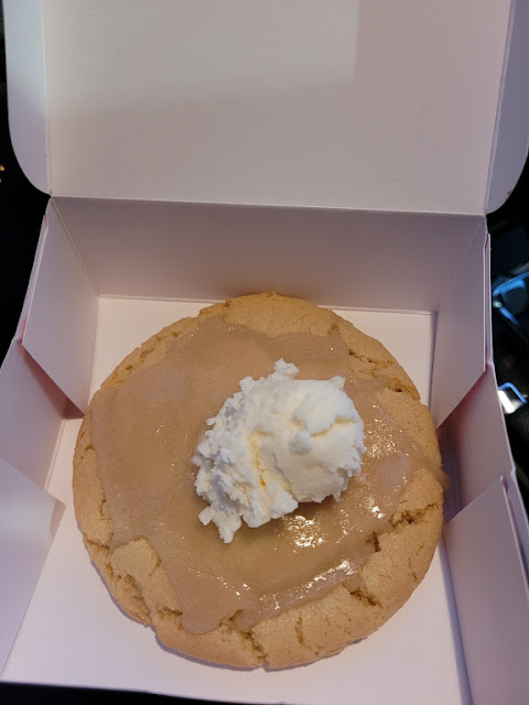 Pancake cookie, from Crumbl
