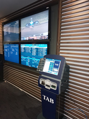 Alexandra Racepark Restaurant:- Tote Betting machine and T.V screens.