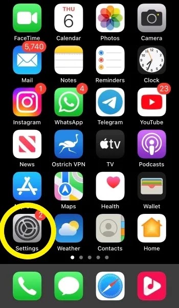 ضبط مؤقت إيقاف تشغيل شاشة iPhone