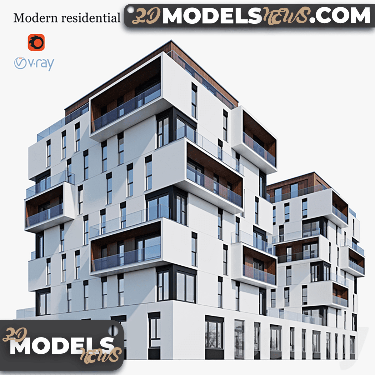 Building Model Apartment House 5 1
