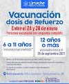 Calendario de vacunación semana del 24 al 28 de enero.