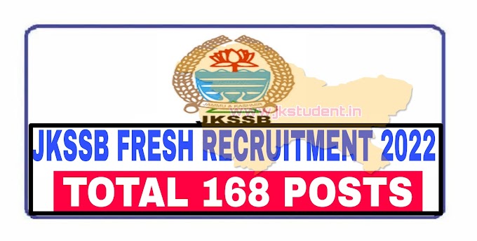 JKSSB Jobs Recruitment 2022 Apply Online For 168 Various Posts