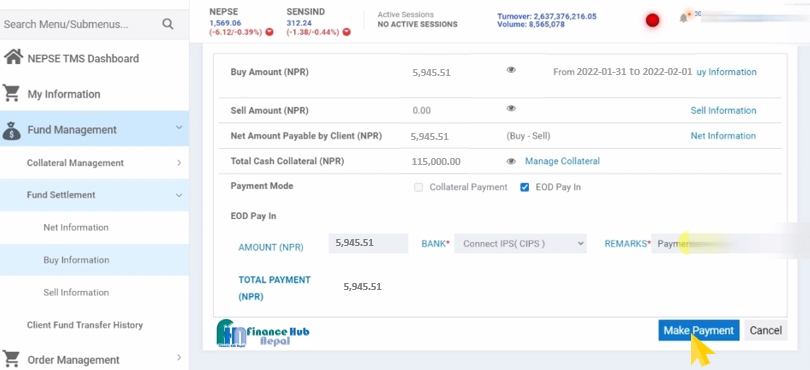 How to transfer fund after buying shares 4