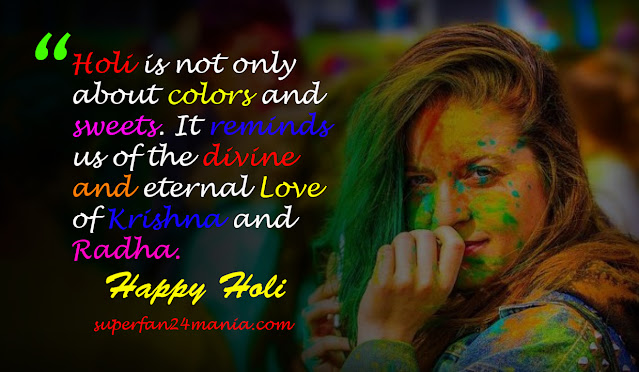 Holi is not only about colors and sweets. It reminds us of the divine and eternal love of Krishna and Radha. Happy Holi!