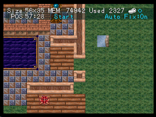 Screenshot dari Map Editor RPG Maker versi PSX.